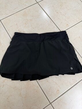 Lululemon Black Athletic Skirt with Built In Shorts 6